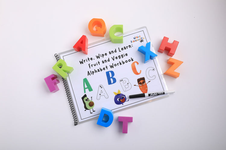 Write, Wipe, and Learn: Fruit & Veggie Alphabet Workbook